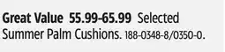 Canadian Tire Canvas Selected Summer Palm Cushions offer