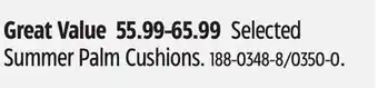 Canadian Tire Canvas Selected Summer Palm Cushions offer