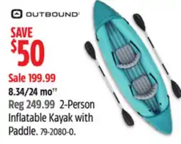 Canadian Tire Outbound 2-Person Inflatable Kayak with Paddle offer