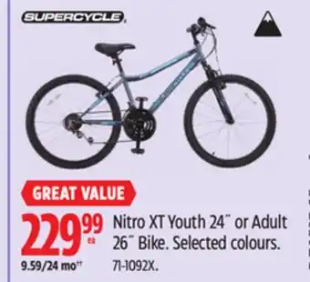 Canadian Tire Supercycle Nitro XT Youth 24˝ or Adult 26˝ Bike offer