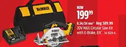 Canadian Tire DEWALT 20V MAX Circular Saw Kit with E-Brake, 61⁄2˝ offer