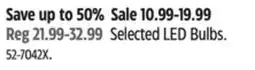 Canadian Tire NOMA Selected LED Bulbs offer