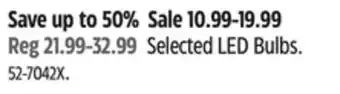 Canadian Tire NOMA Selected LED Bulbs offer