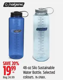 Canadian Tire Nalgene 48-oz Silo Sustainable Water Bottle Selected colours offer