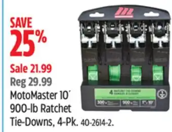 Canadian Tire MotoMaster 10´ 900-lb Ratchet Tie-Downs offer