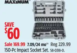Canadian Tire MAXIMUM 150-Pc Impact Socket Set offer