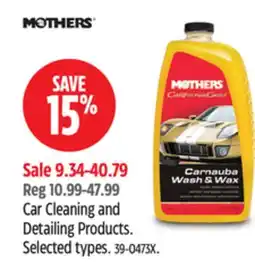 Canadian Tire Mothers Car Cleaning and Detailing Products offer