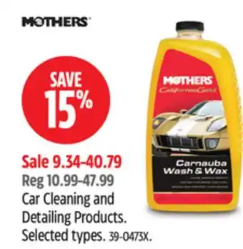 Canadian Tire Mothers Car Cleaning and Detailing Products offer