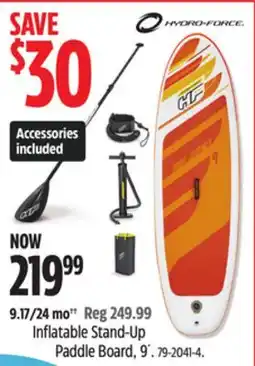 Canadian Tire Bestway Inflatable Stand-Up Paddle Board, 9´ offer