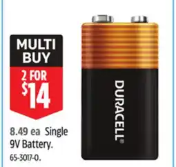 Canadian Tire Single 9V Battery offer