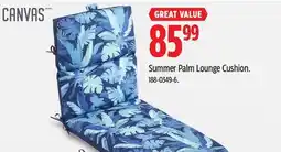 Canadian Tire CANVAS Summer Palm Lounge Cushion offer
