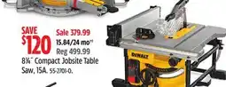 Canadian Tire 81⁄4˝ Compact Jobsite Table Saw offer
