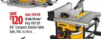Canadian Tire 81⁄4˝ Compact Jobsite Table Saw offer