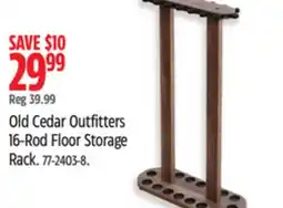 Canadian Tire Old Cedar Outfitters 16-Rod Floor Storage Rack offer