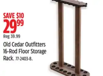 Canadian Tire Old Cedar Outfitters 16-Rod Floor Storage Rack offer