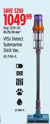 Canadian Tire Dyson V15s Detect Submarine Stick Vac offer