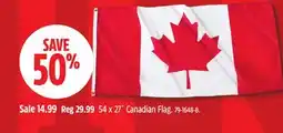 Canadian Tire 54 x 27˝ Canadian Flag offer