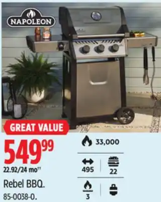 Canadian Tire Napoleon Rebel BBQ offer