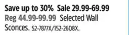 Canadian Tire CANVAS Selected Wall Sconces offer