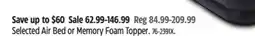 Canadian Tire Coleman Selected Air Bed or Memory Foam Topper offer