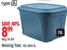 Canadian Tire Type A Nesting Tote offer