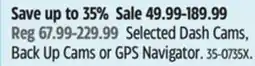 Canadian Tire Selected Dash Cams, Back Up Cams or GPS Navigator offer