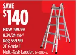 Canadian Tire Mastercraft 21´ Grade 1 Multi-Task Ladder offer