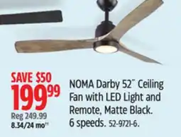 Canadian Tire NOMA Darby 52˝ Ceiling Fan with LED Light and Remote offer