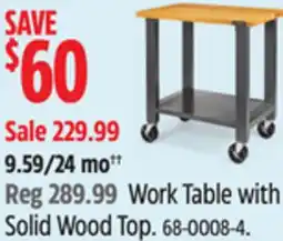 Canadian Tire Mastercraft Work Table with Solid Wood Top offer