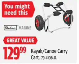 Canadian Tire Blueline Kayak/Canoe Carry Cart offer