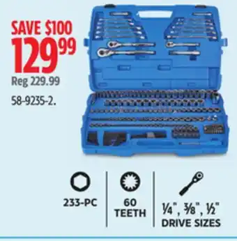 Canadian Tire Mastercraft 233-PC Socket Set offer