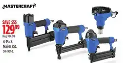 Canadian Tire Mastercraft 4-Pack Nailer Kit offer