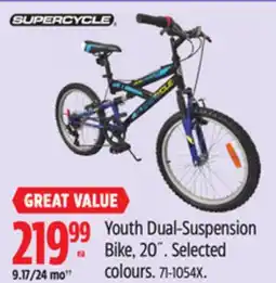 Canadian Tire Supercycle Youth Dual-Suspension Bike, 20˝ offer