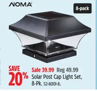 Canadian Tire NOMA Solar Post Cap Light Set, 8-Pk offer