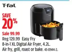 Canadian Tire T-fal Easy Fry 8-in-1 XL Digital Air Fryer, 4.2L offer