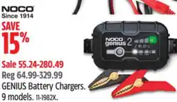 Canadian Tire NOCO GENIUS Battery Chargers offer