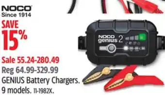 Canadian Tire NOCO GENIUS Battery Chargers offer