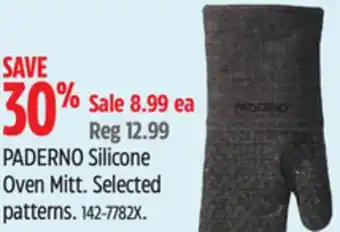 Canadian Tire PADERNO Silicone Oven Mitt. Selected patterns offer