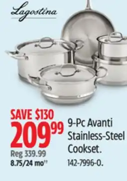 Canadian Tire Lagostina 9-Pc Avanti Stainless-Steel Cookset offer