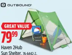 Canadian Tire Outbound Haven 2Hub Sun Shelter offer