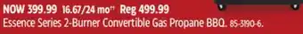 Canadian Tire Vida By Paderno Essence Series 2-Burner Convertible Gas Propane BBQ offer