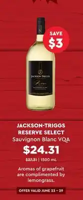 Wine Rack JACKSON-TRIGGS RESERVE SELECT Sauvignon Blanc offer