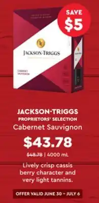 Wine Rack JACKSON-TRIGGS PROPRIETORS' SELECTION Cabernet Sauvignon offer