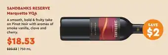 Wine Rack SANDBANKS RESERVE Marquette VQA A offer