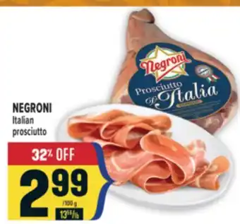 Marché Adonis NEGRONI Italian prosciutto offer