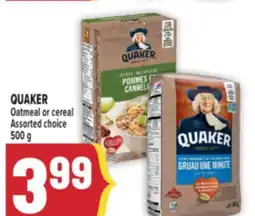 Marché Adonis QUAKER Oatmeal or cereal offer