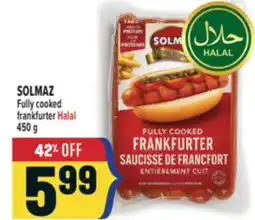 Marché Adonis SOLMAZ Fully cooked frankfurter Halal offer