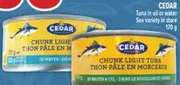 Marché Adonis CEDAR Tuna in oil or water offer