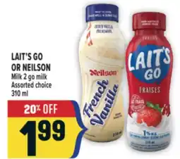 Marché Adonis LAIT'S GO OR NEILSON Milk 2 go milk offer