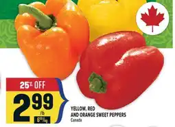 Marché Adonis YELLOW, RED AND ORANGE SWEET PEPPERS offer